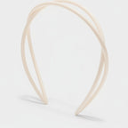 Curved Minimalist Hairband Headpiece - Crossover Hair Headband - Cream – hair accessories (view 1)
