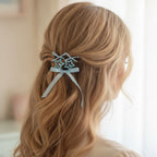 Star Bow Hair Clip Set Blue