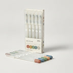 Double Head Highlighter Pen Set - 5 Piece Colors - Retro Color Set 5-Piece – stationery (view 1)