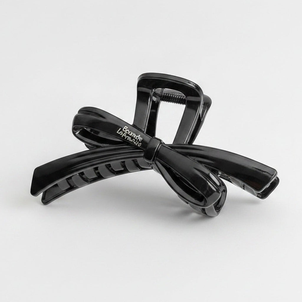 Bow Hair Claw Clip - Black 12.4cm – hair accessories (view 1)