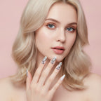 Butterfly Wing Press-On Nails Set - Pearl White