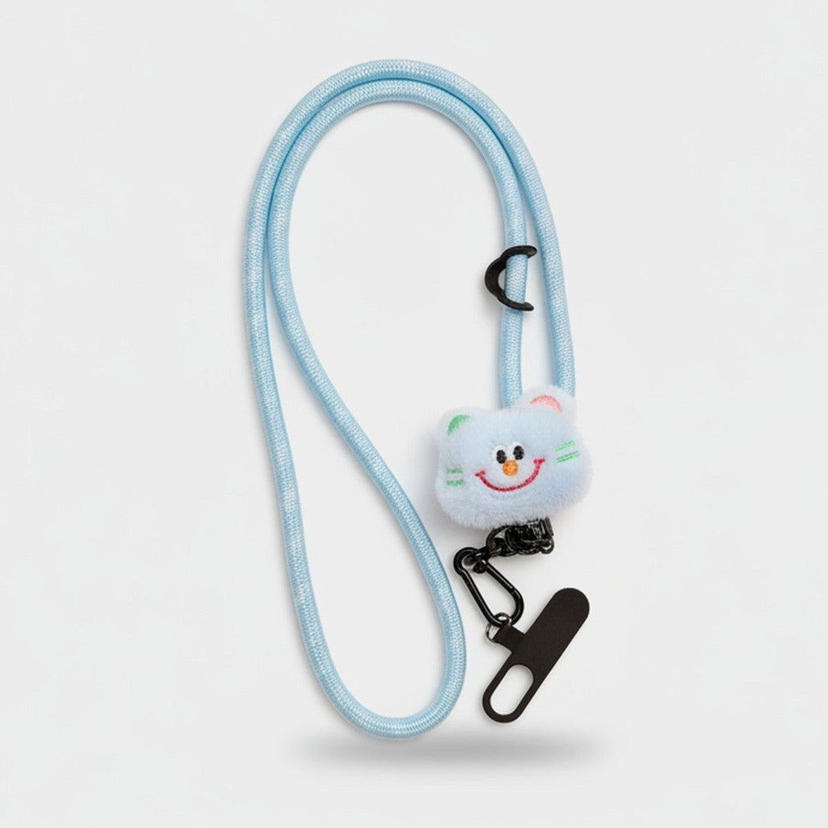 Cute Smiley Cloud Plush Phone Charm Strap – tech (view 1)