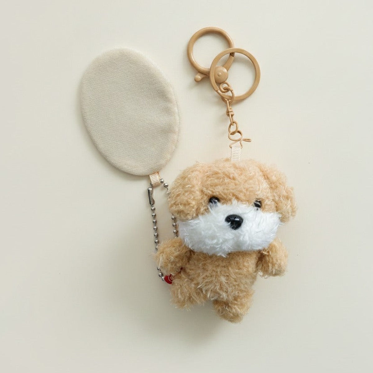 Fluffy Puppy Dog Keychain Bag Charm – novelty & toys (view 1)