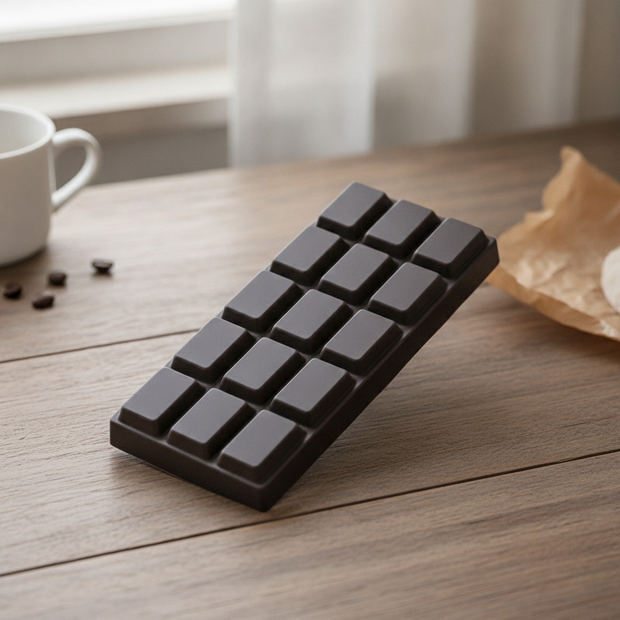 Chocolate Bar Pop It Fidget Toy - Black