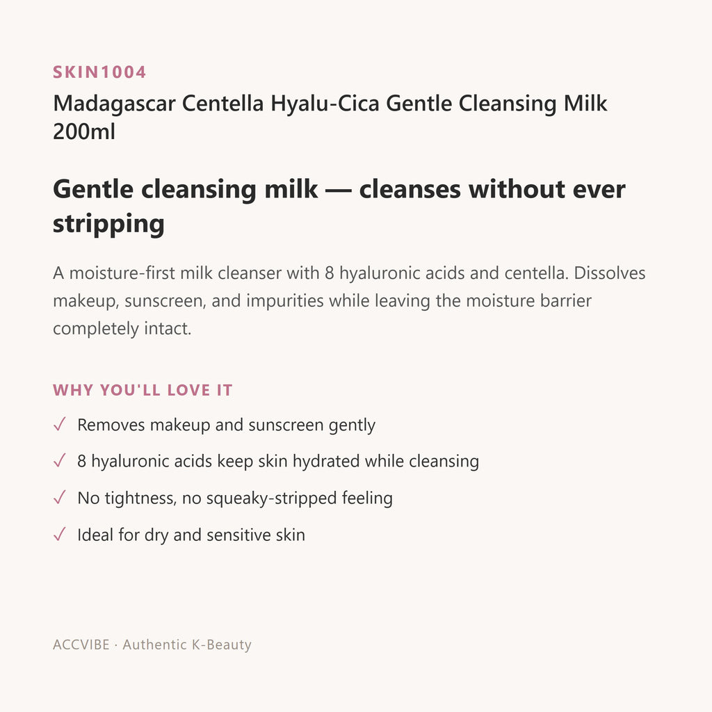 Skin1004 Madagascar Centella Hyalu-Cica Gentle Cleansing Milk 200ml – Korean cleanser (view 1)