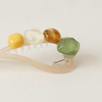 Gemstone Tortoiseshell Hair Claw Clip - Multistone Mix #2 – hair accessories (view 1)