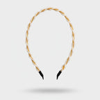 Pearl Beaded Gold Twisted Headband – hair accessories (view 1)