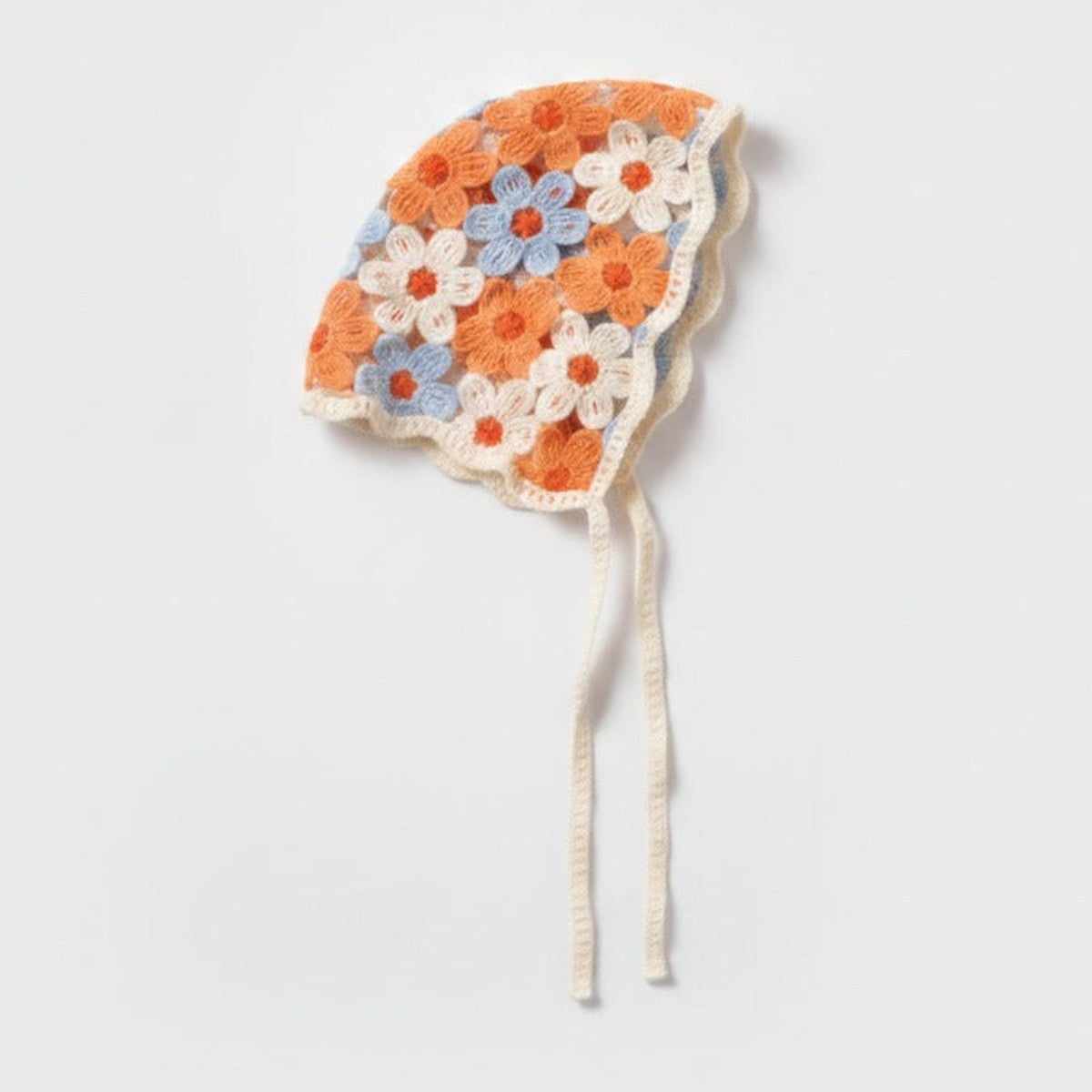 Embroidered Floral Mini Bonnet Headwrap - Type N