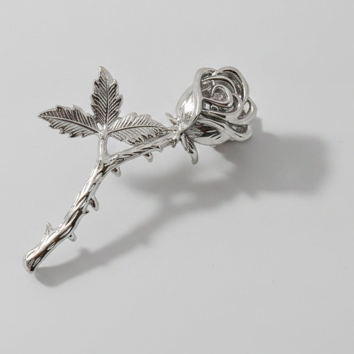 Rose Flower Hair Claw Clip - B Silver – hair accessories (view 1)