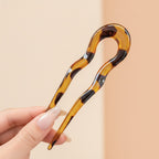 Curved Minimalist Hair Claw - Leopard
