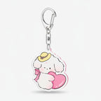 Cute Puppy Heart Acrylic Keychain With Hat – novelty & toys (view 1)