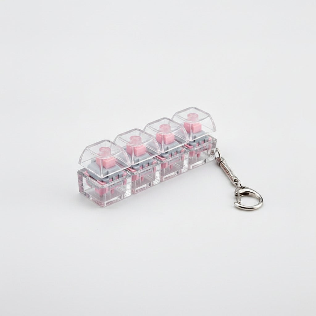 Mini Mechanical Keyboard Keychain - Pink Switch