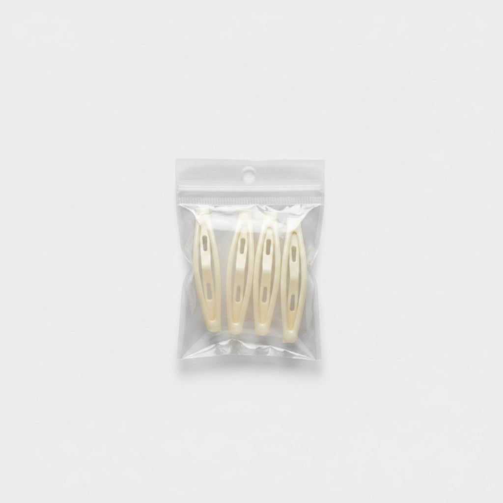Minimalist BB Hair Clip Set White