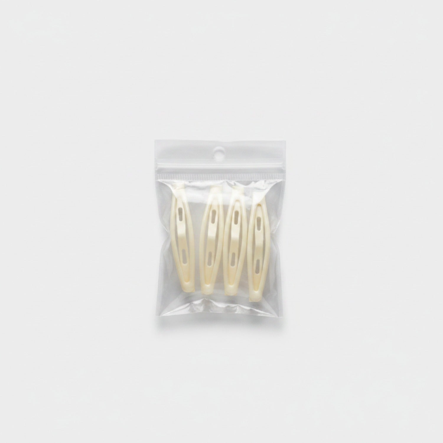 Minimalist BB Hair Clip Set White