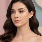 Sparkle Heart Pendant Necklace - Gold