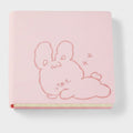 Cute Sleeping Bunny Pink Hardcover Notebook – stationery (view 1)