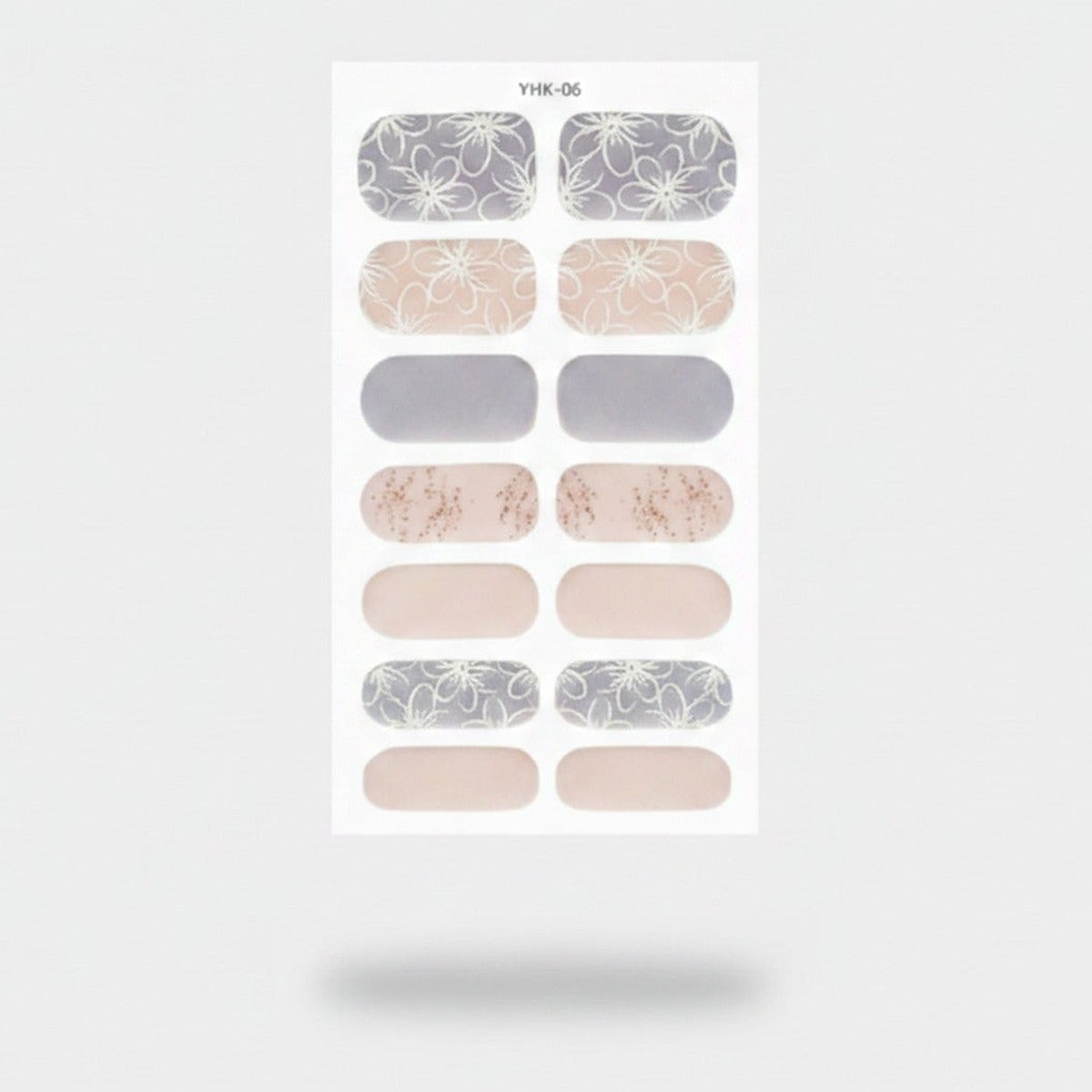 Floral Nail Wraps Aesthetic Neutral Set – Korean nail care (view 1)