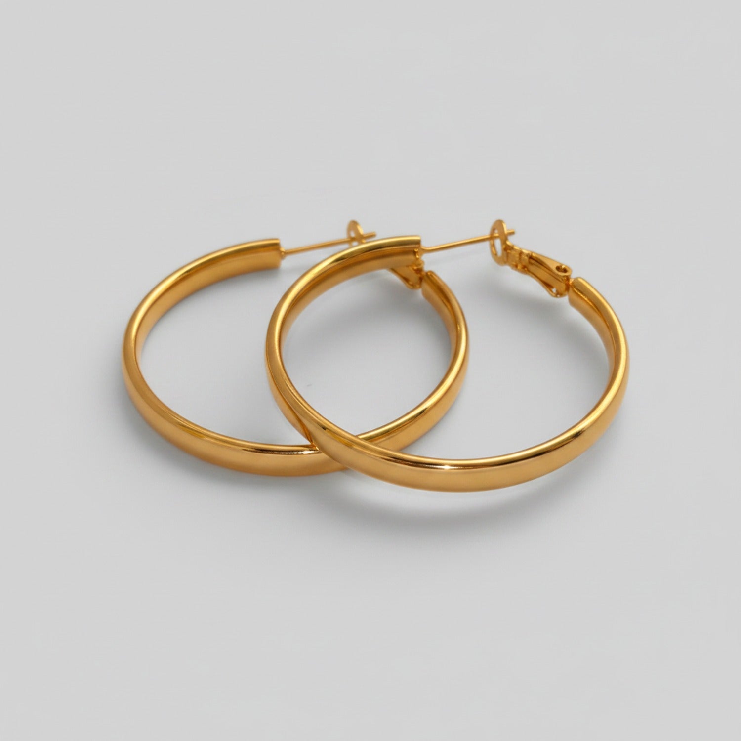 Classic Gold Hoop Earrings Gold