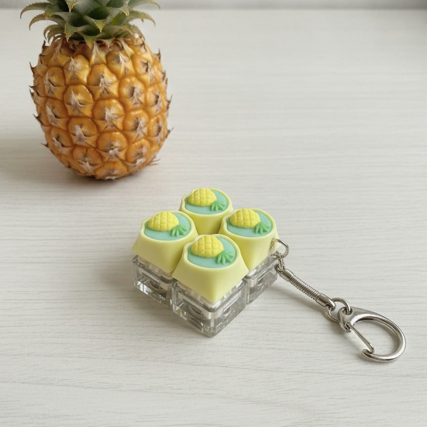 Pineapple Keycap Keychain Set - Type 2