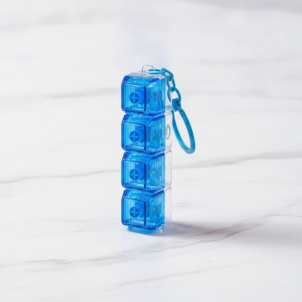 Mini Keyboard Switch Keychain - Blue