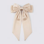 Leopard Bow Hair Claw - Cream Leopard