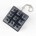 9 Key Fidget Switch Tester Keychain Toy - Black
