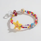 Colorful Beaded Bracelet With Yellow Star Charm – jewelry (view 1)
