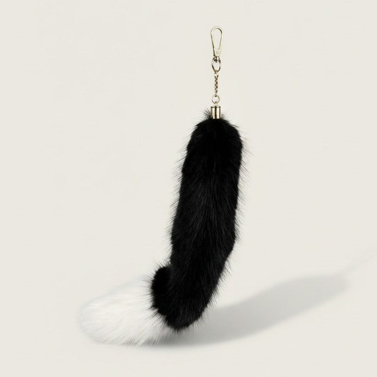 Fluffy Faux Fur Tail Keychain Charm – apparel accessories (view 1)