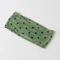 Velvet Hair Clip - Green Polka Dot – hair accessories (view 1)