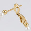 Pearl Beaded Hoop Earrings - Pearl & Gold