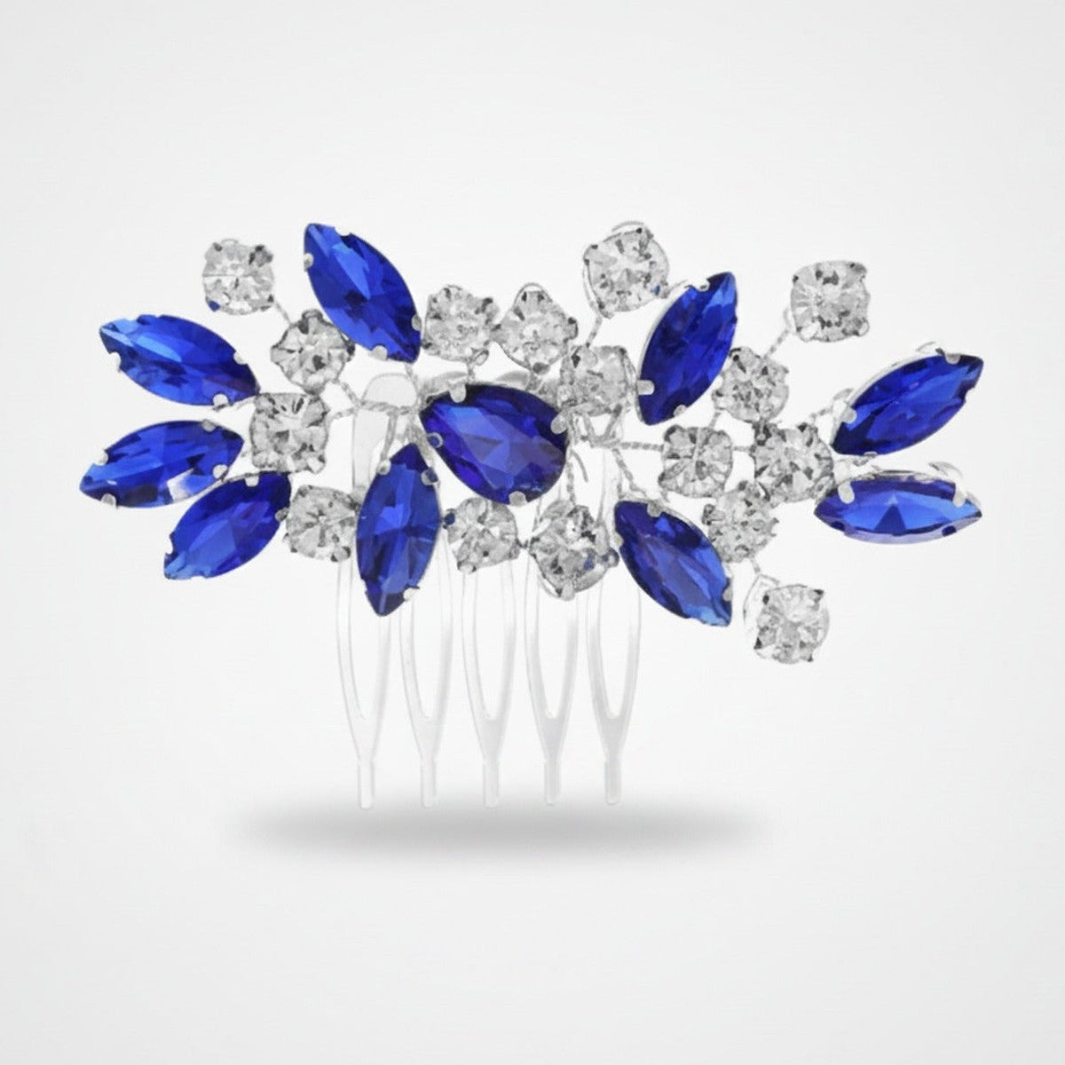 Crystallized Statement Hair Comb - Blue – hair accessories (view 1)