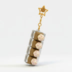 Stacking Charm Keychain - Garlic & Cutting Board