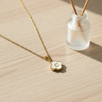 Butterfly Initial Pendant Necklace - Gold