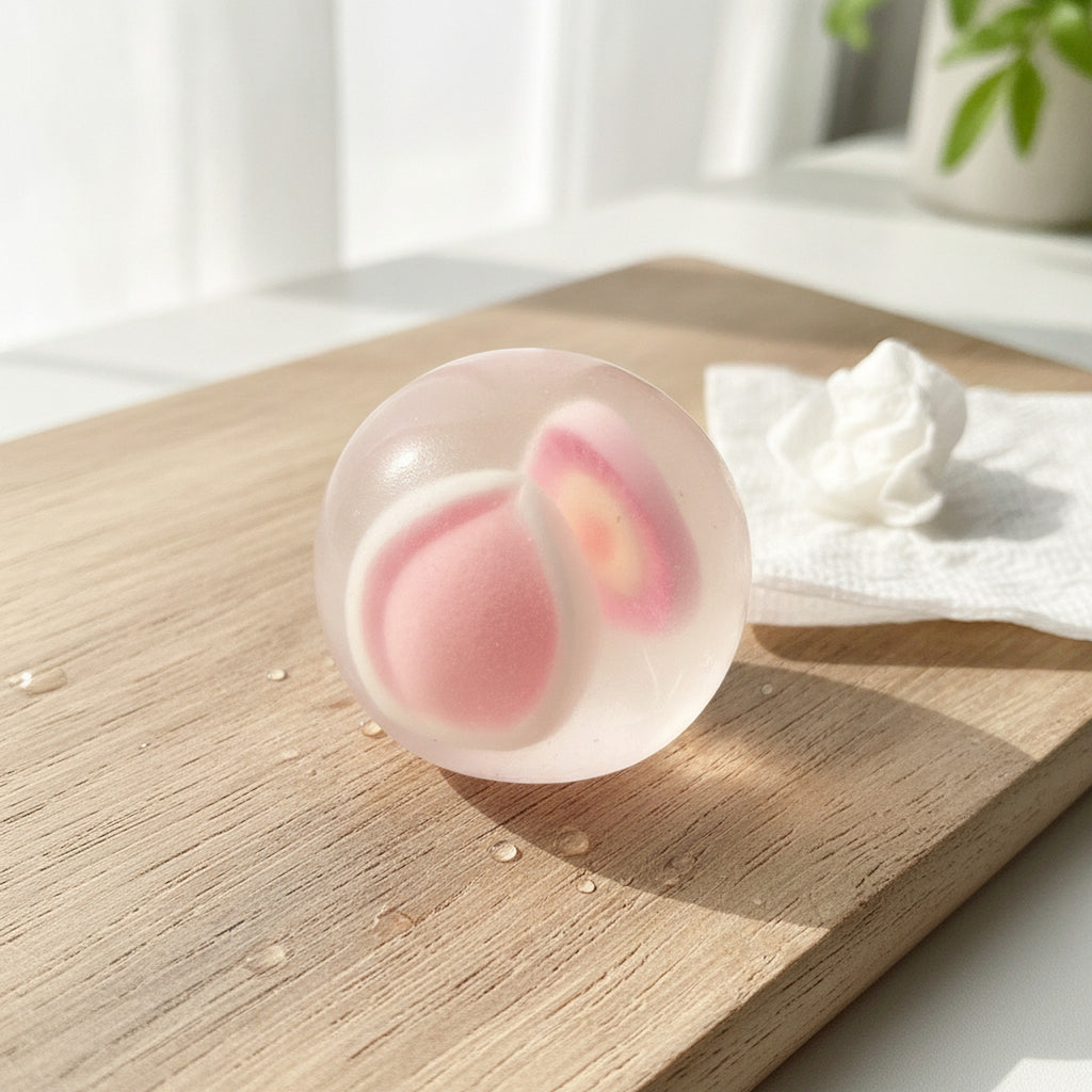 Fruit Jelly Squishy Ball - Peach