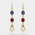 Gold Jewel Drop Earrings Gold