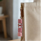 Leopard Print Nail Polish Keychain - Pink Leopard