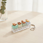 Miniature Dessert Keychain Charm - Bear & Stars