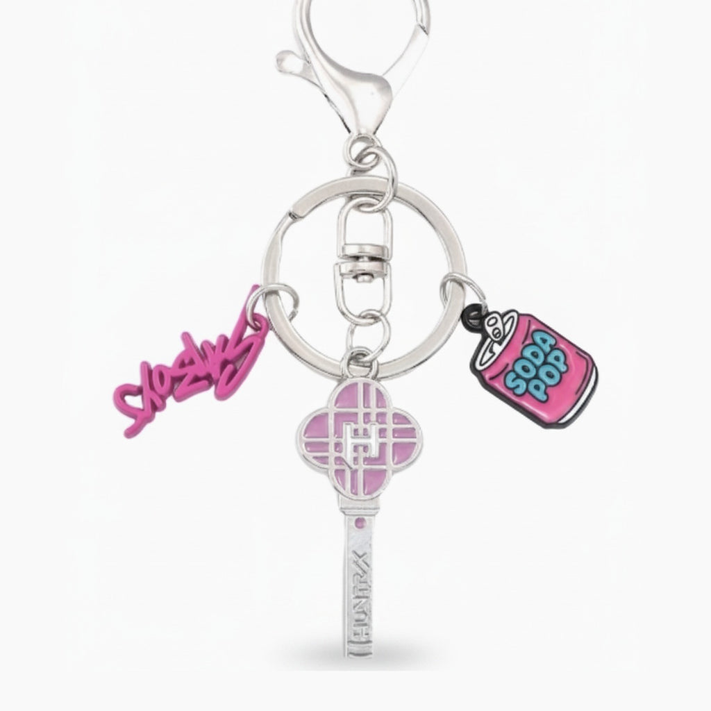 Acrylic Keyring Set With Charm Charms - Pink & Silver Charm Set – novelty & toys (view 1)