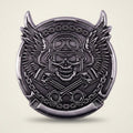 Motorcycle Skull Wings Piston Metal Emblem – jewelry (view 1)