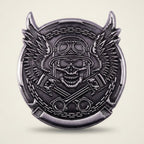 Motorcycle Skull Wings Piston Metal Emblem – jewelry (view 1)