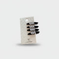 Rhinestone Black Clip Hair Pin Set Trapezoid Rhinestone