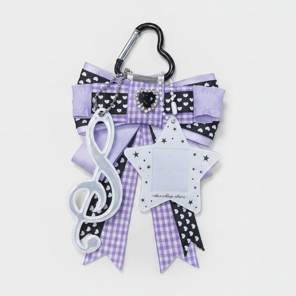 Dreamy Star Bow Bag Charm - Purple