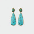 Turquoise Drop Statement Earrings Turquoise