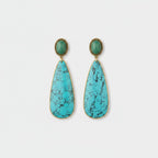 Turquoise Drop Statement Earrings Turquoise