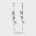 Silver Butterfly Chain Drop Earrings – jewelry (view 1)
