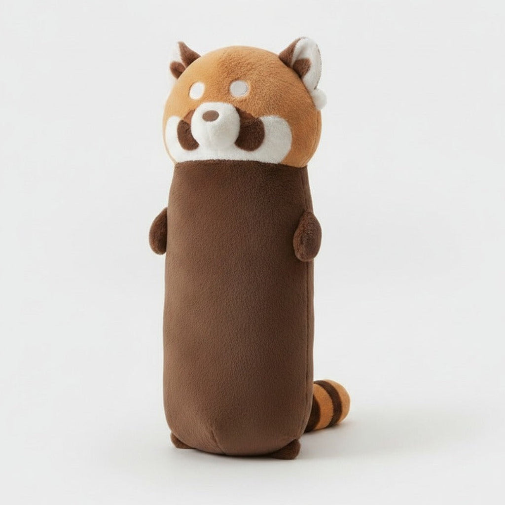 Raccoon Long Plush Pillow - Brown