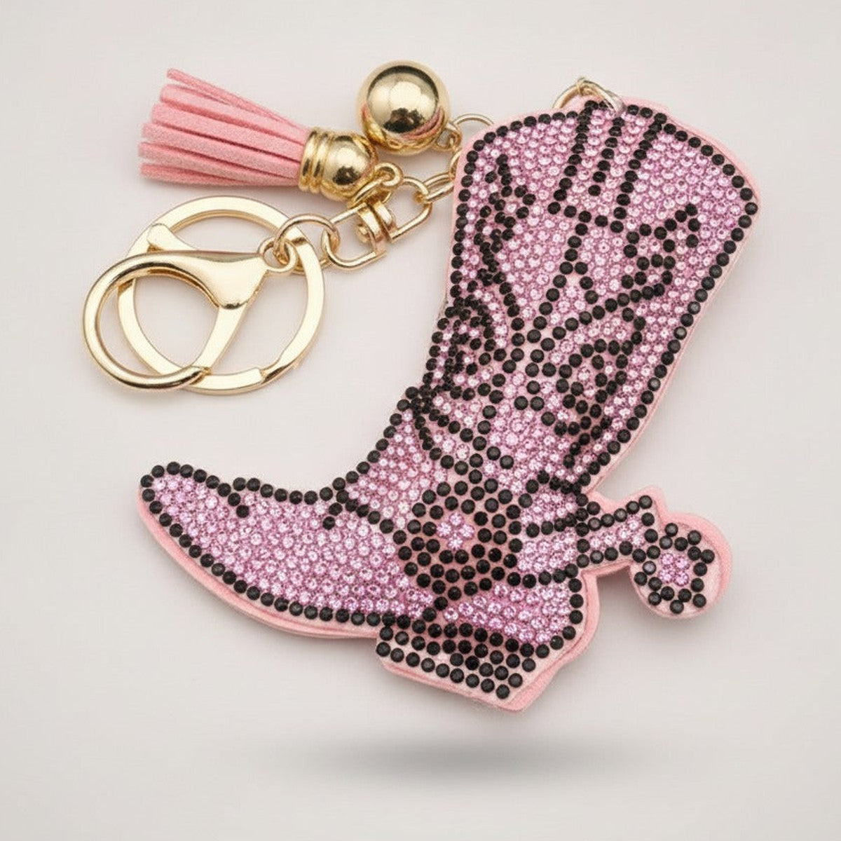 Sparkling Cowboy Boot Keychain Charm – bags & wallets (view 1)