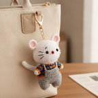 Mini Crochet Keychain DIY Kit - Rainbow Mouse