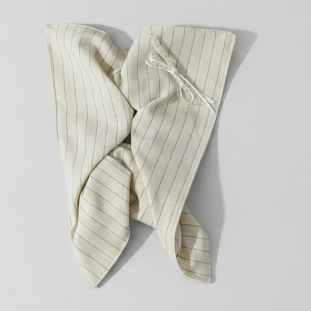 Pinstriped Linen Hair Tie Bow Set – hair accessories (view 1)