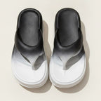 White Ombre Platform Thick Sole Flip-Flops – apparel accessories (view 1)